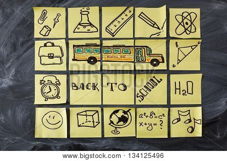Back to school background with title 
