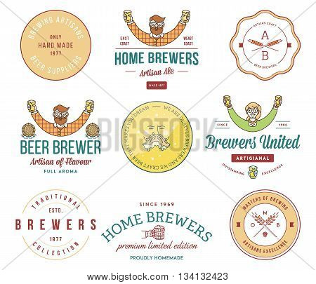 Vector beer badges and labels for any use