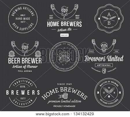 Vector beer badges and labels for any use