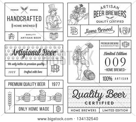 Vector beer labels and badges for any use
