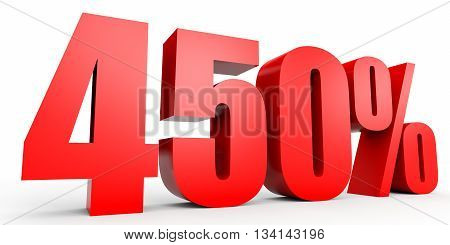 Discount 450 Percent Off. 3D Illustration.