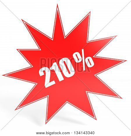 Discount 210 Percent Off. 3D Illustration.