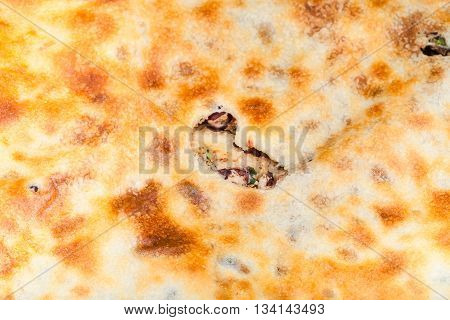 Crust Of Bean Filled Pie (lobiani) Close Up