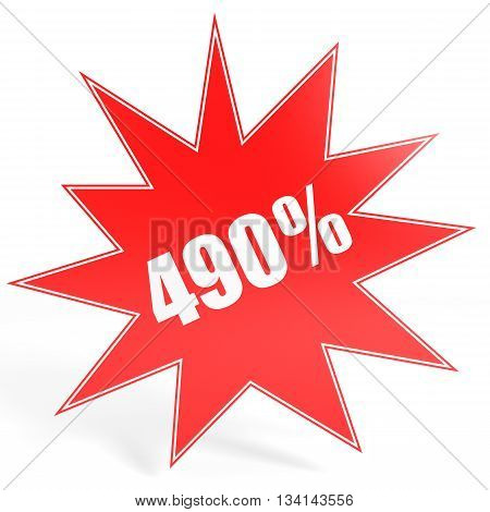 Discount 490 Percent Off. 3D Illustration.