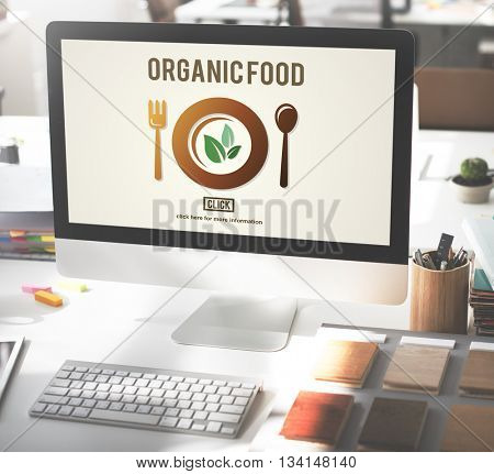 Organic Food Healthy Nutritious Green Nourishment Concept