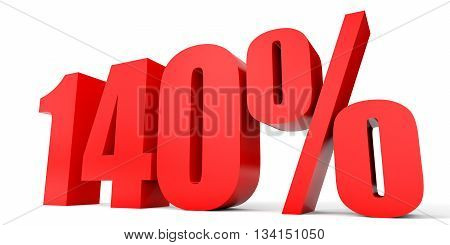 Discount 140 Percent Off. 3D Illustration.