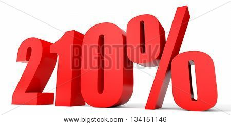 Discount 210 Percent Off. 3D Illustration.