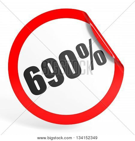 Discount 690 Percent Off. 3D Illustration.