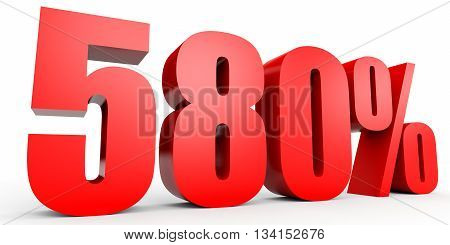 Discount 580 Percent Off. 3D Illustration.