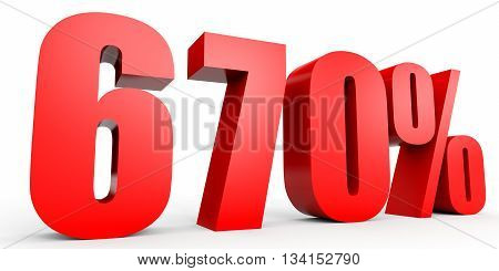 Discount 670 Percent Off. 3D Illustration.