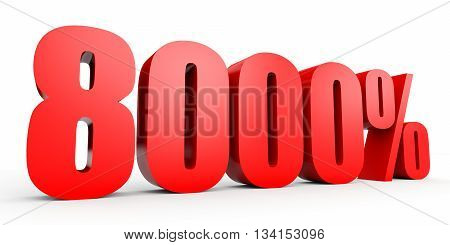 Discount 8000 Percent Off. 3D Illustration.