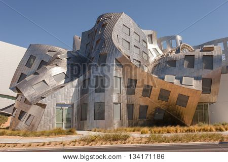 LAS VEGAS, NV - JUNE 30, 2012: The Lou Ruvo Center for Brain Health in Las Vegas Nevada is a unique architectural design by Frank Gehry
