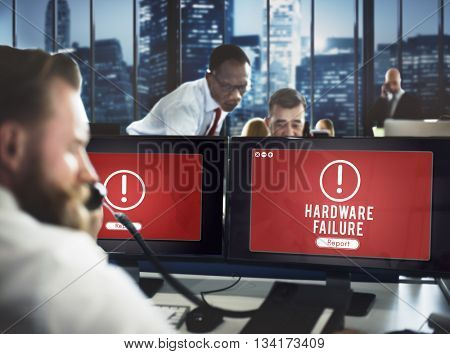 Hardware Failure Network Problem Technology Software Concept