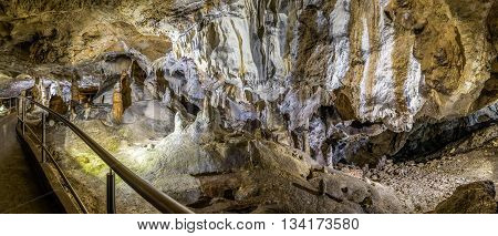Details within Harmanec Cave in Kremnica Mountains Slovakia