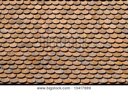 Texture de toit en bois asiatique