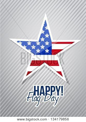 Happy Flag Day Us Star Illustration Design