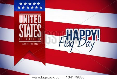 Happy Flag Day Us Flag And Banner
