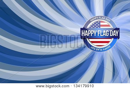 Happy Flag Day Us Blue Wave Background