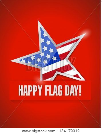 Happy Flag Day Us Star Flag Illustration Design