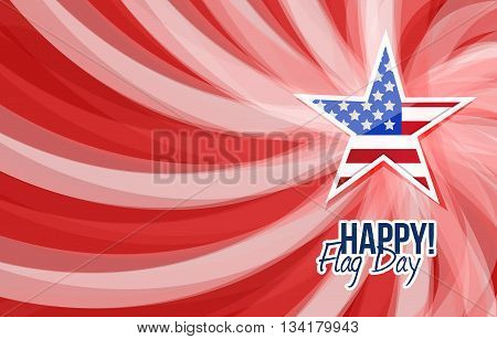 Happy Flag Day Us Star Background Illustration