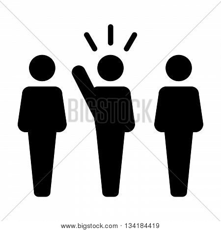 Leader Icon - Leadership, Boss, Politician, Management, Lead Icon in Glyph Vector illustration