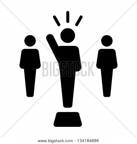 Leader Icon - Leadership, Boss, Politician, Management, Lead Icon in Glyph Vector illustration