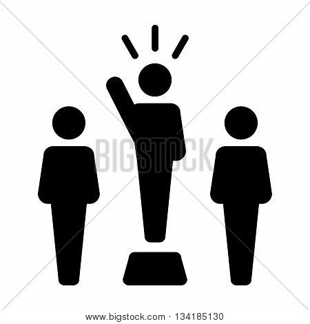 Leader Icon - Leadership, Boss, Politician, Management, Lead Icon in Glyph Vector illustration