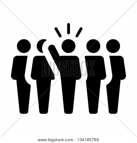 Leader Icon - Leadership, Boss, Politician, Management, Lead Icon in Glyph Vector illustration