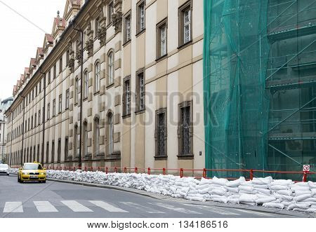 PRAGUE, CZECH REPUBLIC - JUNE 6, 2013: Floods in Prague