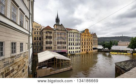 PRAGUE, CZECH REPUBLIC - JUNE 6, 2013: Floods in Prague