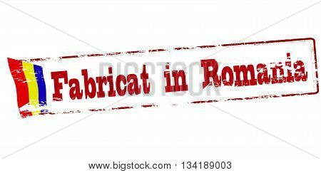 Rubber stamp with text Made in Romania inside vector illustration