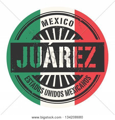 Grunge rubber stamp with the text Mexico, Juarez, vector illustration