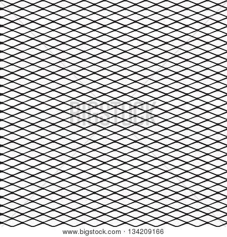 Black diamond mesh background texture pattern monochrome vector design illustration.