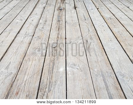 texture of wooden boards floorClose-up shot of old wooden pier with selective focus.