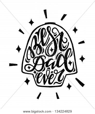   hand drawn illustration of a vintage character father's day print poster or card