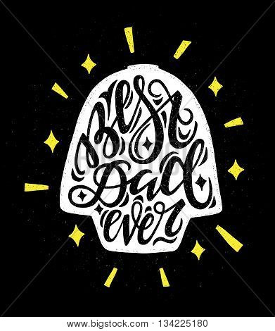  hand drawn illustration of a vintage character father's day print poster or card