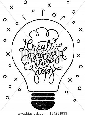 Vector illustration of hand written phrase trendy poster design concept lettering for your unique design with decorative elements .