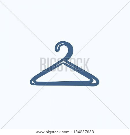 Hanger vector sketch icon isolated on background. Hand drawn Hanger icon. Hanger sketch icon for infographic, website or app.