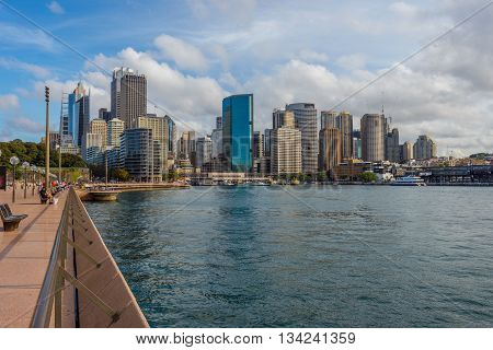 View over Sydney downtown skyline in daytime