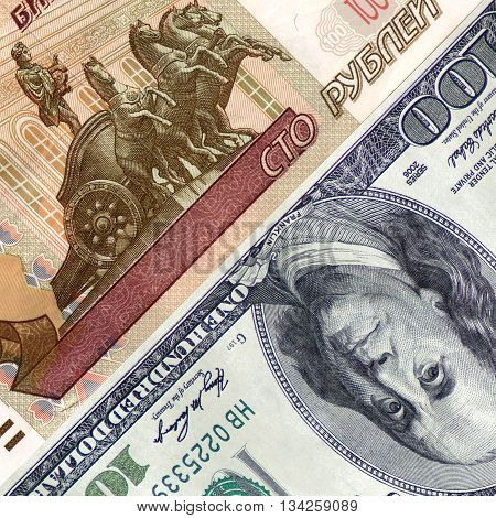 100 (one hundred ) dollars аnd 100 ( one hundred  ) rubles .