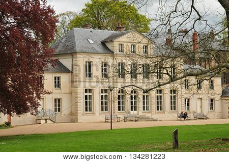 Evreux France - april 29 2016 : the Trangis castle in spring