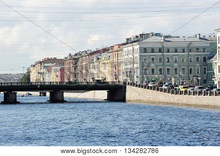 St. Petersburg Russia 6 September: The House On The Fontanka River In Saint Petersburg On September 