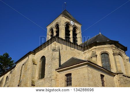 Oinville sur Montcient France - february 19 2016 : the Saint Severin church