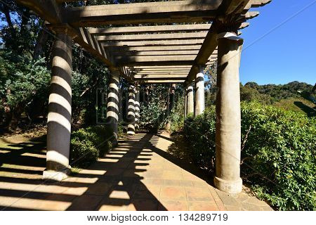Rayol Canadel sur Mer France - april 18 2016 : the estate Rayol garden in spring