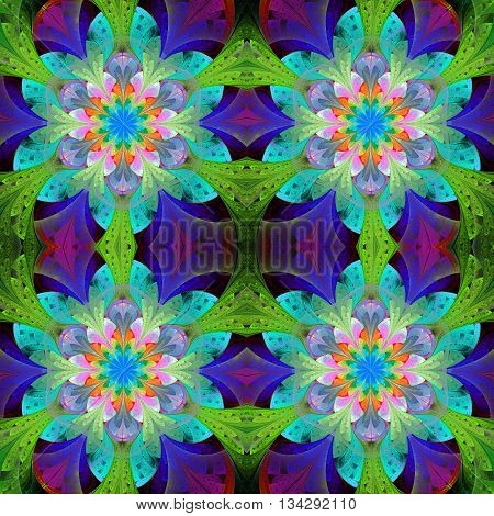 Multicolored seamless background in stained glass window style. You can use it for invitations notebook covers phone case postcards cards wallpapers and so on. Artwork for creative design art and entertainment.