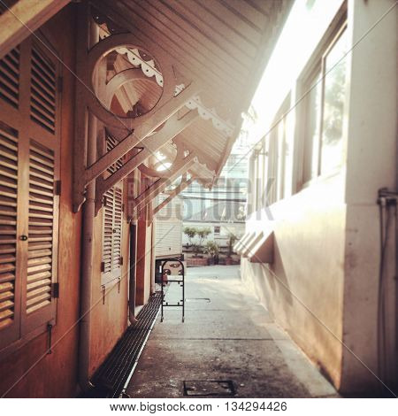 Architecture Wooden Concrete Drainer Roof Concept