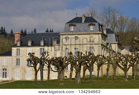 Serans France - march 14 2016 : the picturesque castle in spring