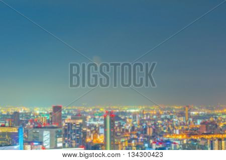 Abstract blur Osaka city 