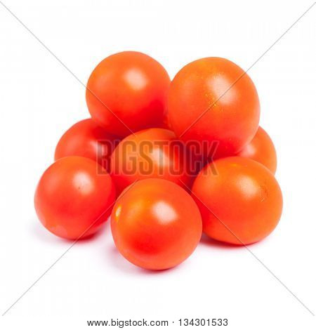 Cherry tomatoes isolated on white background