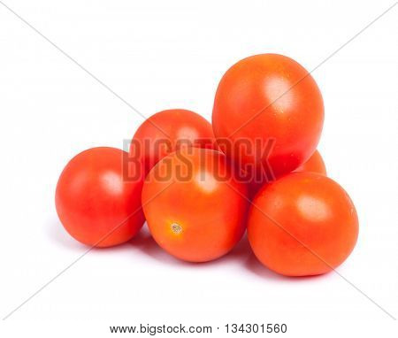 Cherry tomatoes isolated on white background